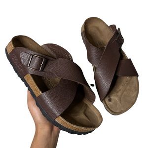Brown Criss Cross Birkis Birkenstock Size 39